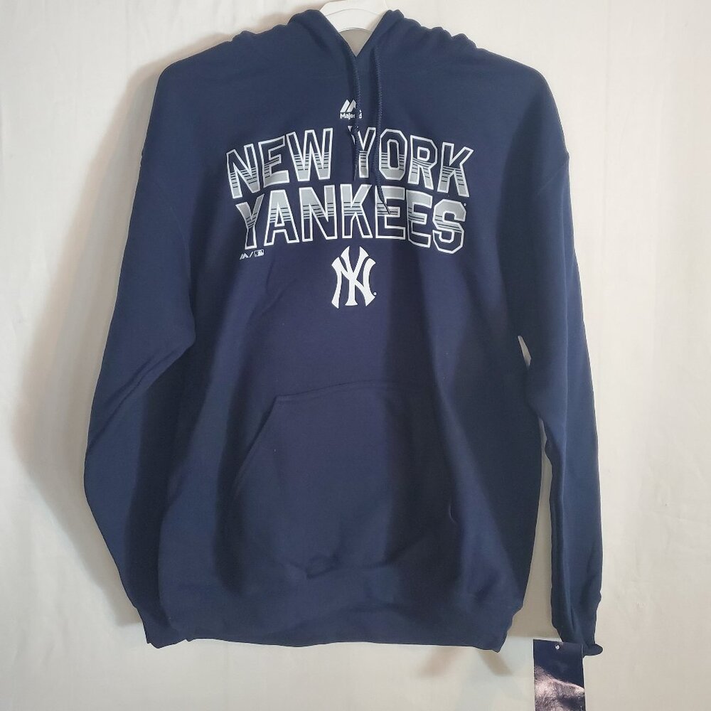 Majestic New York Yankees mlb hoodie medium blue new